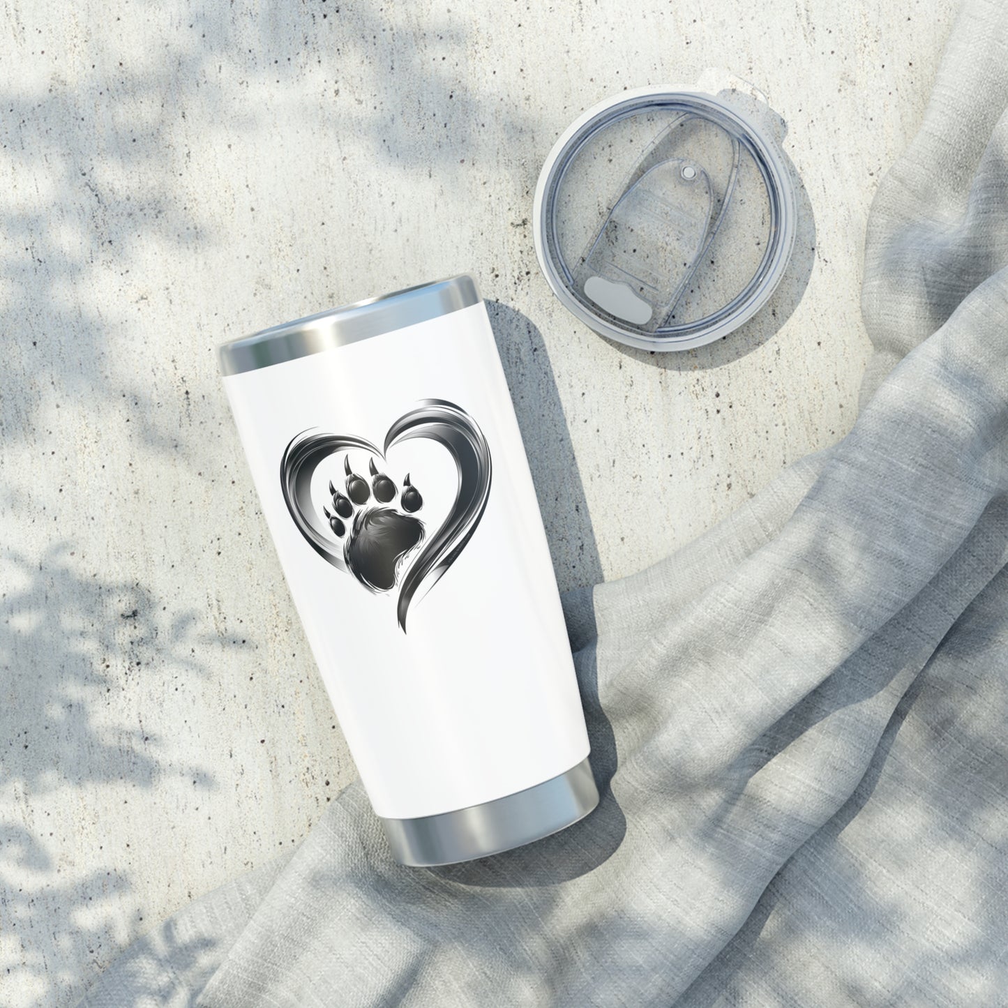 Grizzly Heart Paw B&W