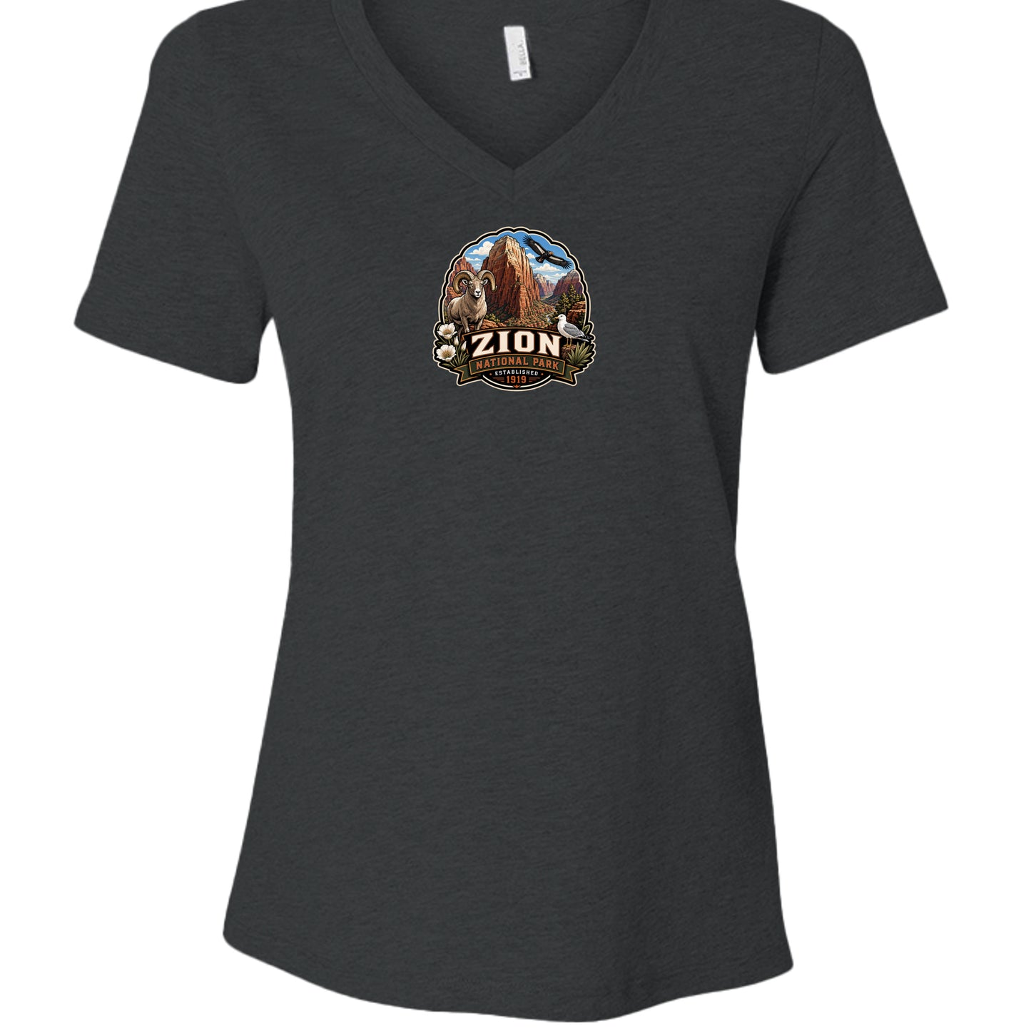 Dark Grey Heather - 6405CVC - FRONT